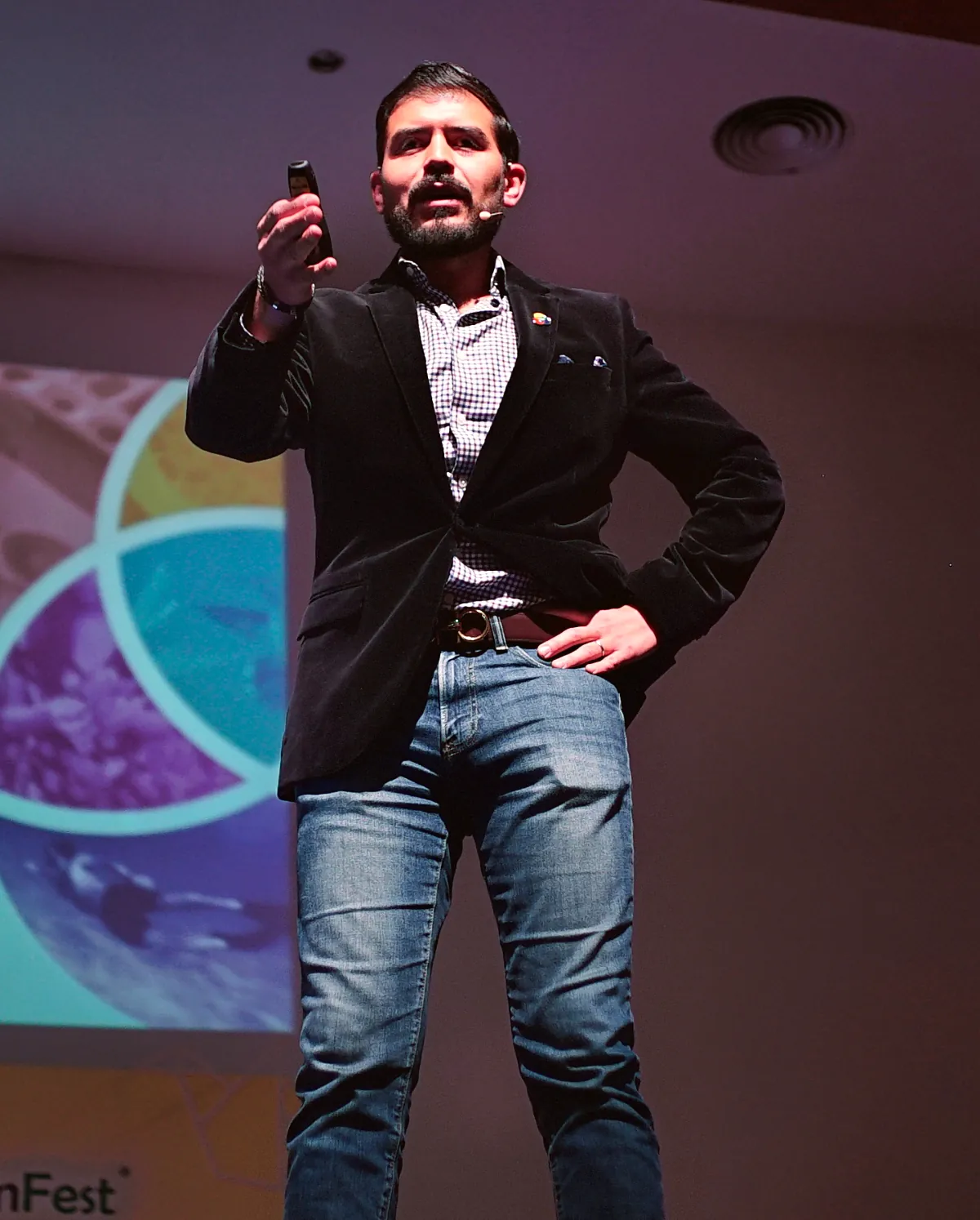 Ademir Alvarado on the BienFest stage